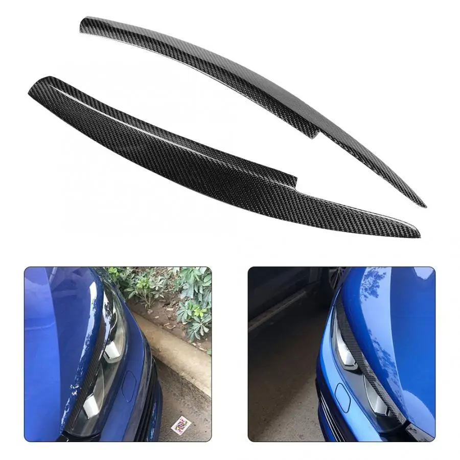 Headlight Eyebrow Trim Sticker Carbon Fiber Fits for Scirocco 2008 2009 2010 2011 2012 2013- Decorative Accessory