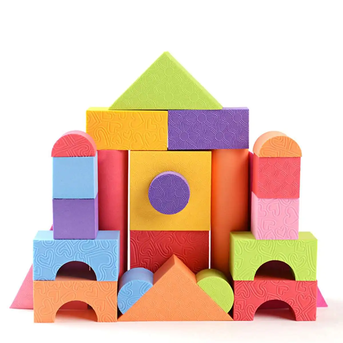 50X EVA Children Building Brick Block Foam Construction Soft Toy ^S 
