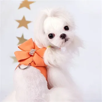 

SHENGY Cat Dog Leash Puppy Harness Set Party Wedding Rhinestone Princess Pet Supplies Harness Vest Pet Collar Leash Pet Collar