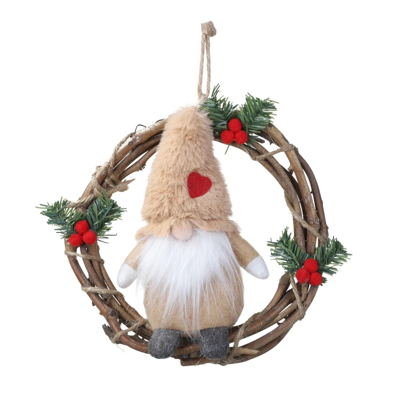 8 дюймов милый Санта Снеговик Олень в форме куклы Рождественский праздничный подарок Счастливого Рождества пользу вечерние украшения Новогодние украшения - Цвет: E2