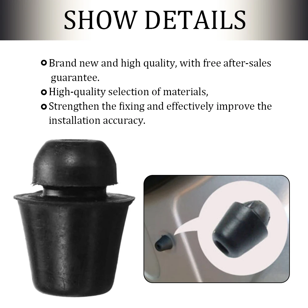 Black Rubber Car Bumper Door Overslam 10 Pcs/set for Hyundai All Vehicle