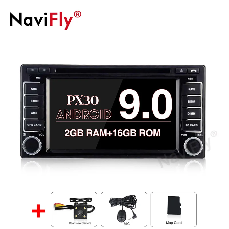 NaviFiy 2 Din Android 9,0 автомобильный мультимедийный плеер для Subaru Forester 2008-2011 Автомобильный DVD радио поддержка BT wifi gps - Цвет: 2G RAM 16G ROM