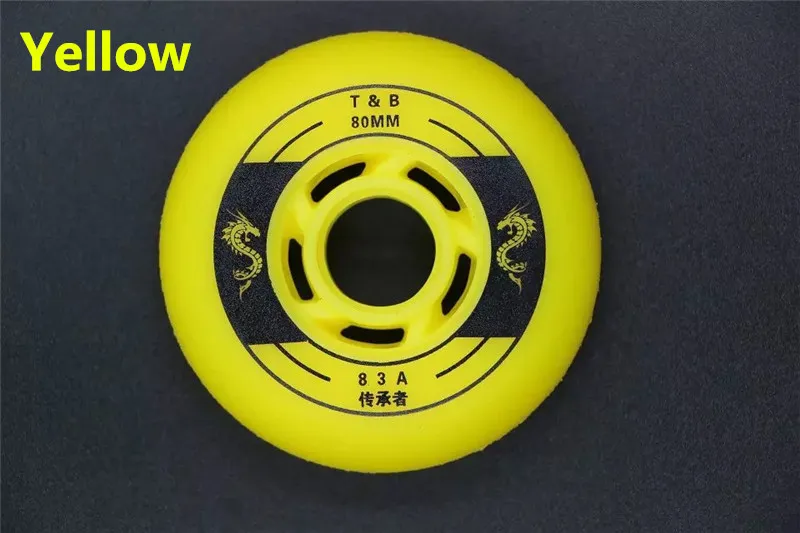 [72 мм 76 мм 80 мм] TianBo Inline Skate Wheel, 83A FSK слалом Recommand! Высокие эластичные колеса T& B для слалома уличной щетки