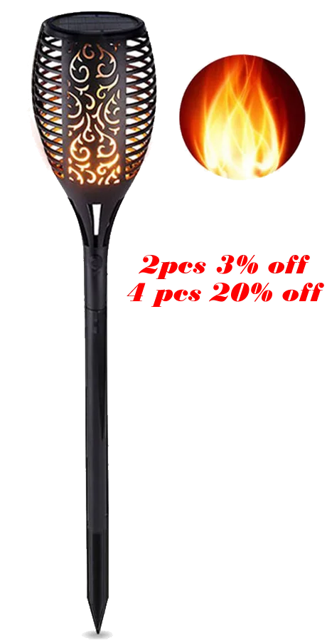 YX03-33-1M-1pcs Сказочные гирлянды для рождественской вечеринки на солнечных батареях Светодиодный светильник с пламенем Водонепроницаемый 33 светодиодный s газон пламя мерцающий фонарь светильник Открытый Солнечный - Emitting Color: YX03-33-1M-1pcs