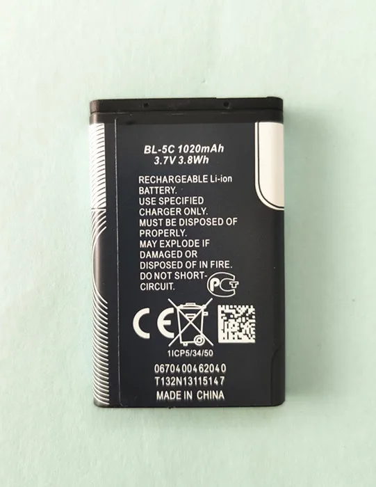 АЗК 1020 мА/ч Батарея для Nokia 2610 2600 2300 6230 6630 n70 n71 BL5C BL-5C BL 5C Перезаряжаемые аксессуары