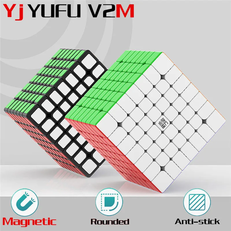 Магнитные скоростные кубики Yj Yufu V2M 7x7x7 профессиональные магнитные пазлы без
