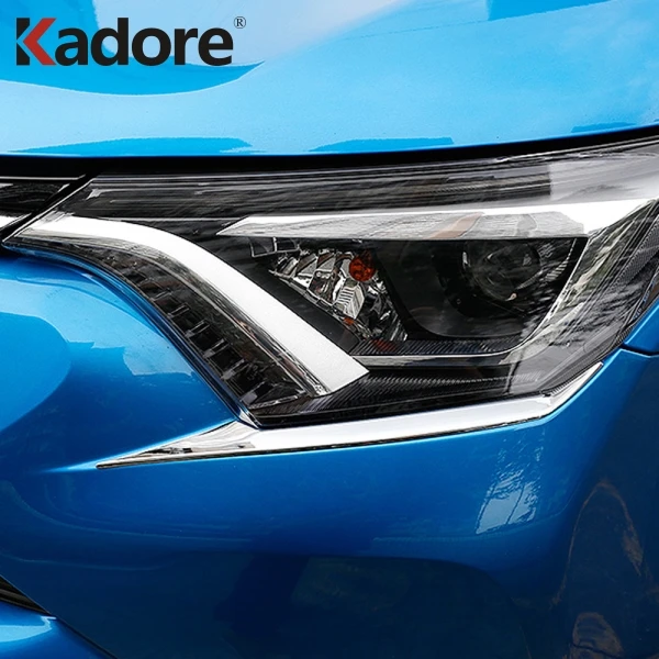 Накладка на переднюю фару для Toyota RAV4 RAV 4 2016 2017 2018 ABS Chrome|abs chrome|trim coverhead light cover |