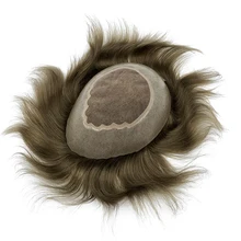 Apollo база моно кружева вокруг ПУ девственные волосы натуральные и дышащие волосы система свободный стиль готов к отправке парик