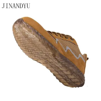 

Steel Toe shoes Outdoor Work Safety Shoes for Men working shoes Anti-slip Steel Puncture Proof Construction Work Safety Boots