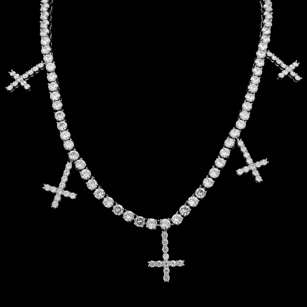 LK хип хоп для мужчин Iced Out кубический циркон Bling квадратный 5 мм* 18 20 24InchGold серебряный цвет ювелирные изделия ожерелье Подарки - Цвет камня: Silver