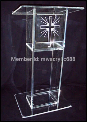 

Free Shipping Popularity Beautiful Cheap Clear Acrylic Lectern church pedestal pulpit