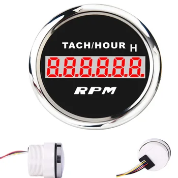 

Waterproof Digital Tachometer 0~9999 RPM Gauge with Digital 0~99999.9 Hourmeter for Car Boat