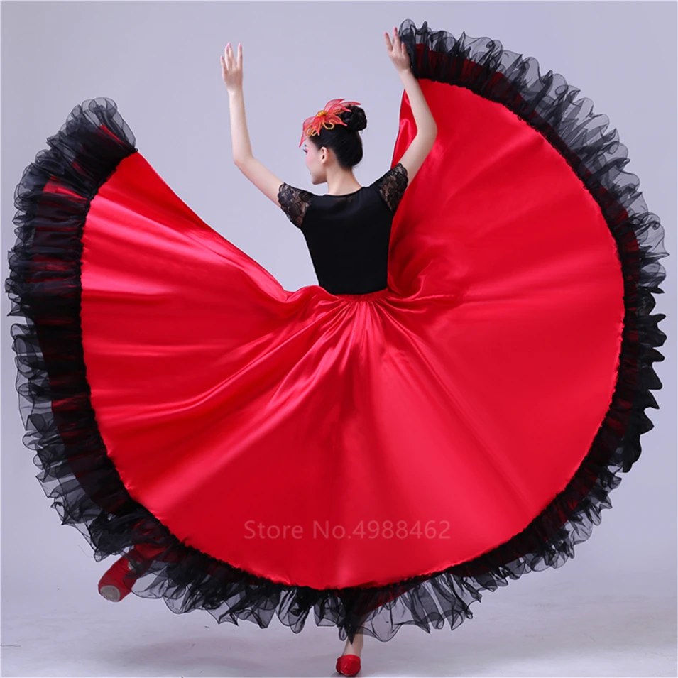 Женская испанская коррида Фламенго юбка Цыганский танец живота бальный костюм женский сценический командный конкурс фламенко юбки