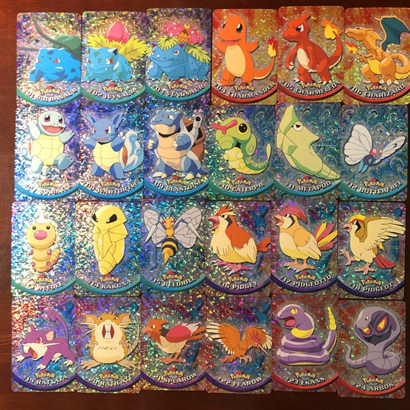 46 шт./компл. Pokemon Реплика, флеш-карта, первая партия боевой коллекция карт, игрушка для детей, хороший подарок - Цвет: Cat eye flash