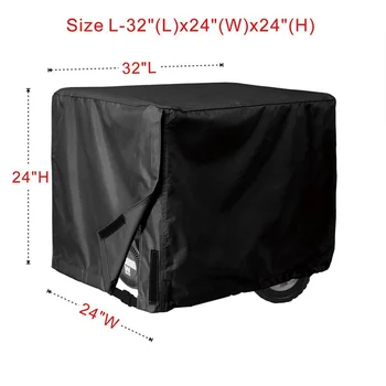 

1Pc Waterproof Universal Generator Cover Rectangular Cover for Outdoor Garden Generator Protection Black (66 x 51 x 51 cm / 26 x
