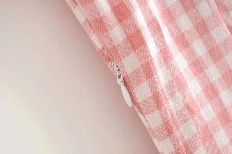 Летнее женское платье с коротким рукавом в клетку Kawaii розовое платье уличная Женская Повседневная Сексуальная мини-платье Корейская одежда vestidos