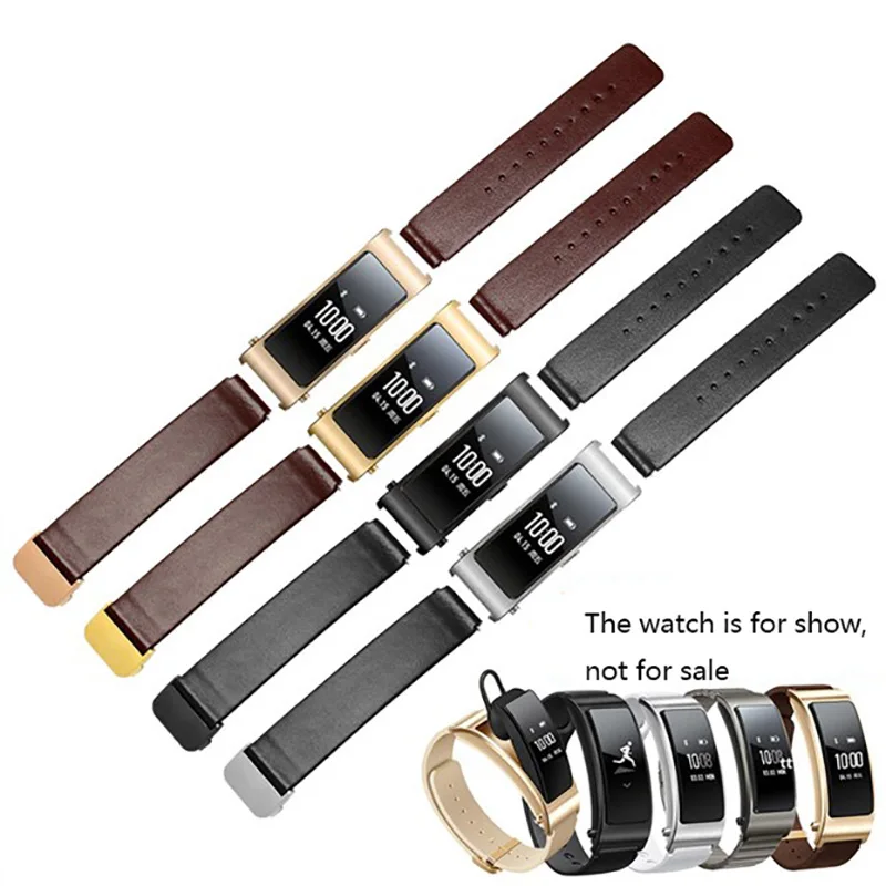 Smart Watchband Top Layer Cowhide Bracelet for Huawei B2 B3 B6 Series 15mm 16mm Business Style Free Tools Leather Strap | Наручные часы