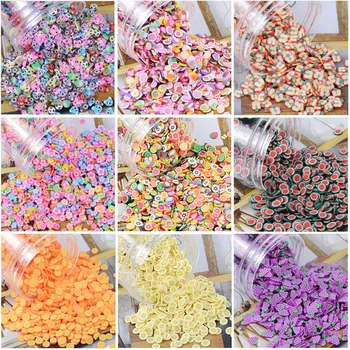 

200pcs/bag Soft Pottery Addition Soft Fimo Fruit Slices For Slime Fluffy Lizun DIY Mobile Supplies Slime Accessories Children