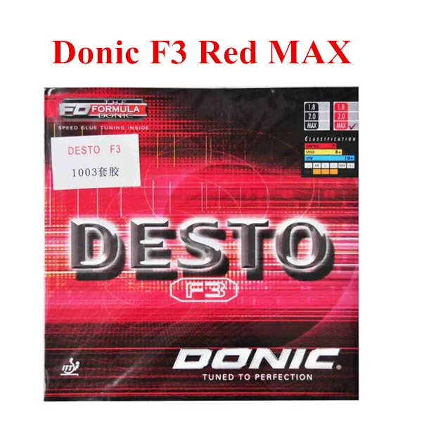 Choose Ur Color and Thickness Donic Desto F2 Table Tennis and Ping Pong Rubber 