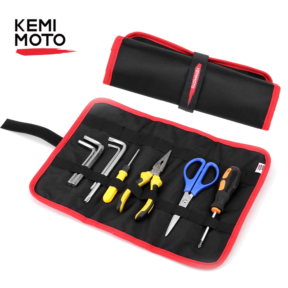 Bolsa Universal de herramientas para motocicleta, bolso enrollado de