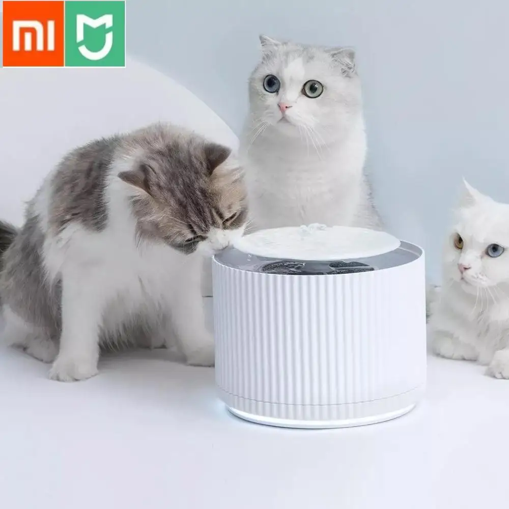 

Xiaomi Mijia Smart Cat Pet Water Dispenser Water Purifier 5 Layer Filter 360 Degree Open Drinking Tray Animal Drinking Fountain