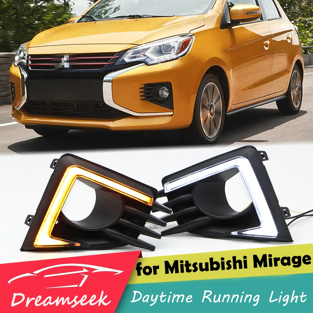 thumbnail image 1 of Luz antiniebla LED DRL para Mitsubishi Mirage 2020 2021, luz de circulación diurna, lámpara de conducción con señal de giro secuencial dinámica, tipo YC, 1 of 4
