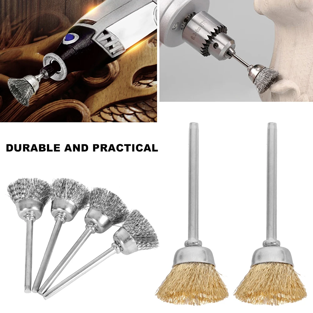 

60pcs/lot Brass Brush Wire Wheel Brushes Die Grinder Rotary Electric Tool For Engraver