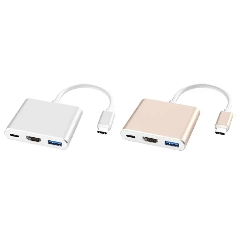 Горячая Распродажа USB концентраторы Износостойкие Для samsung S8 тип-c к HDMI USB PD Зарядка 3 в 1 адаптер док-станция концентратор