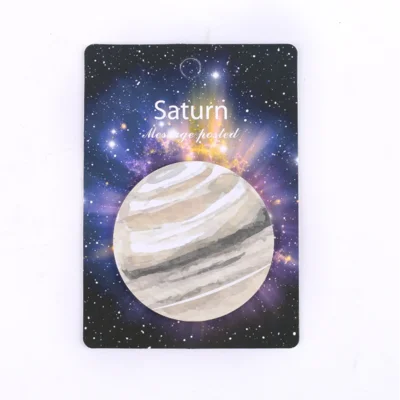 1 шт. креативные заметки post it, земля, луна, звезды и небо круглые Заметки могут быть наклеены - Цвет: Saturn