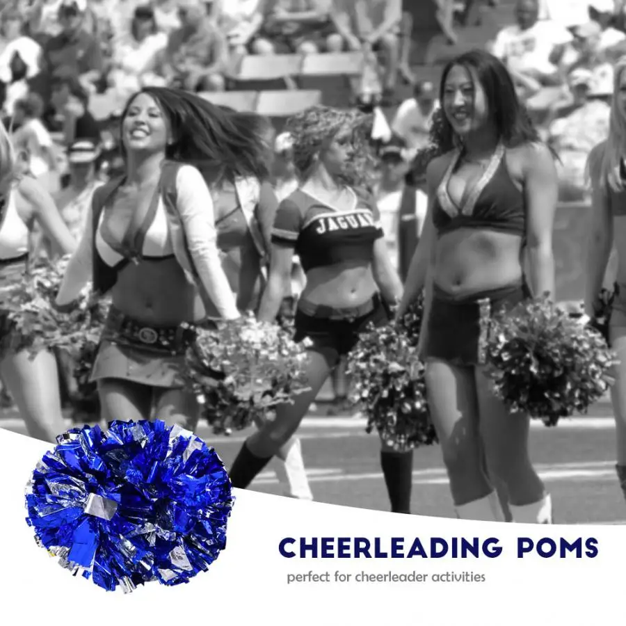 1 Pcs Cheerleading Streamer Pompoms Plastic Handle Bracelet Colorful Gymnastics Pompoms for Club Activity
