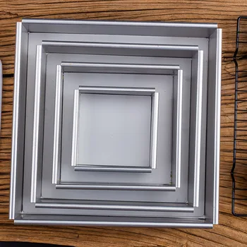 

Square Cake Pan with Removable Bottom Anodized Aluminum Square Wedding Birthday Baking Cake Tin Cheesecake Pan Chiffon Cake Mold