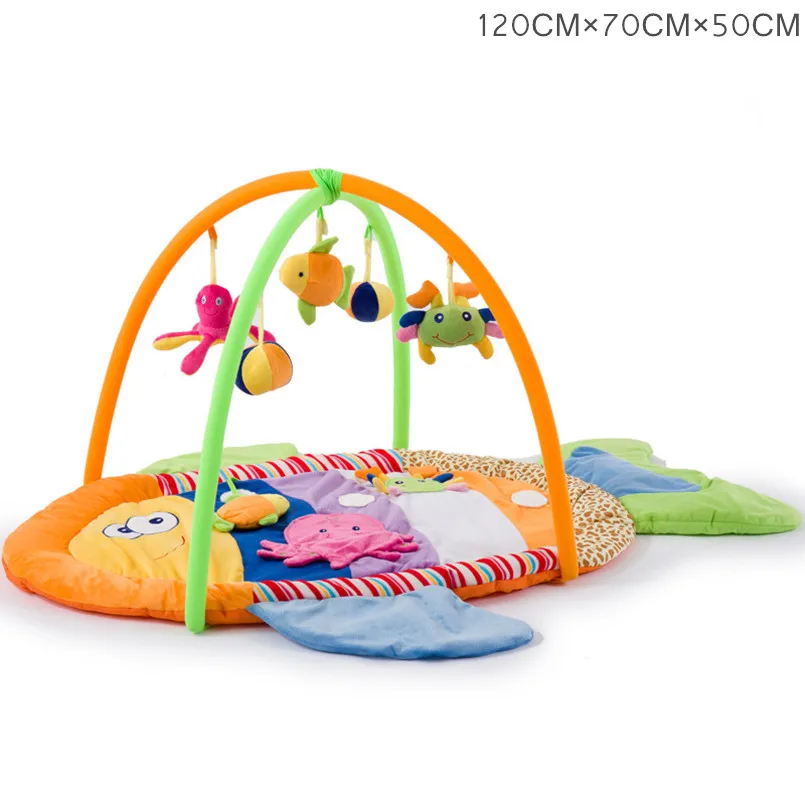 Детский игровой коврик 90*90*50 см детский для обучения гимнастический с медведем