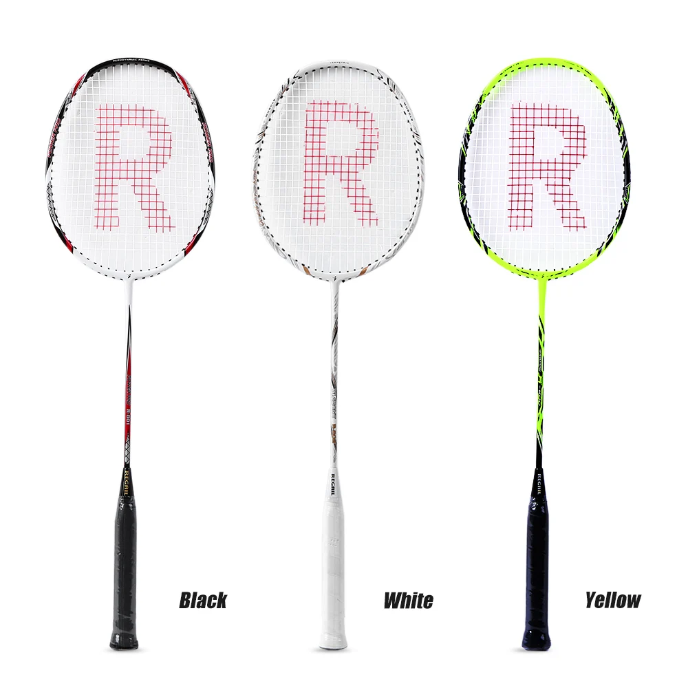 Badminton Racket Set Ultralight Carbon Fiber Baminton Racquet and Tube of 3 Shuttlecocks Birdies with Cover Bag