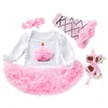 Newborn Cartoon Clothes Baby Girls Clothing Set My First Birthday Baby Clothes Set Ruffle Tutu Dress New Born Baby Clothing 5