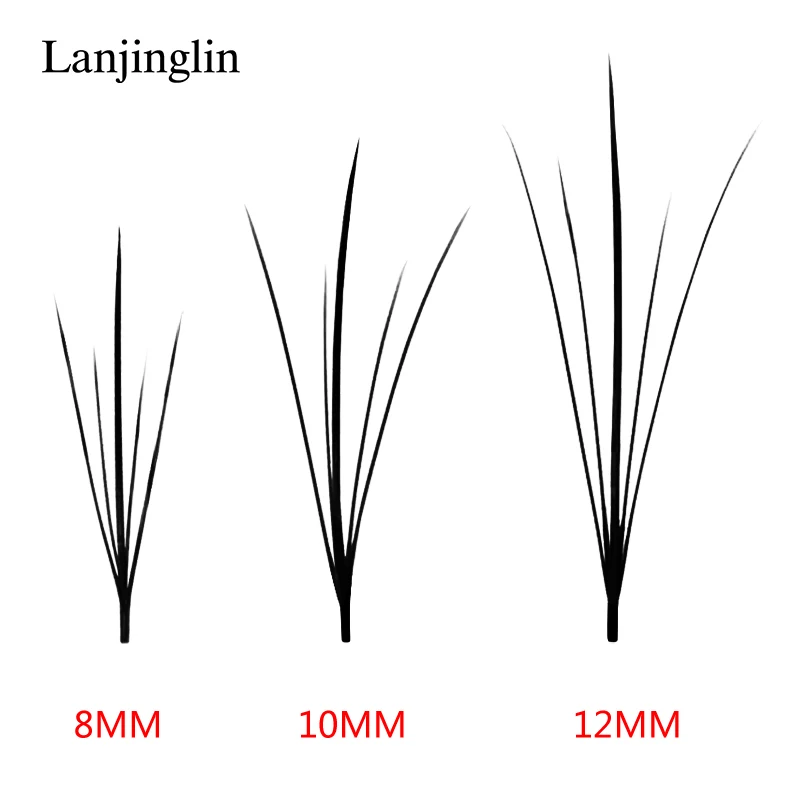 LANJINGLIN 8/10/12 мм 60 Индивидуальные Накладные наращивание ресниц натуральные ресницы для наращивания ручной работы накладные ресницы для макияжа инструменты