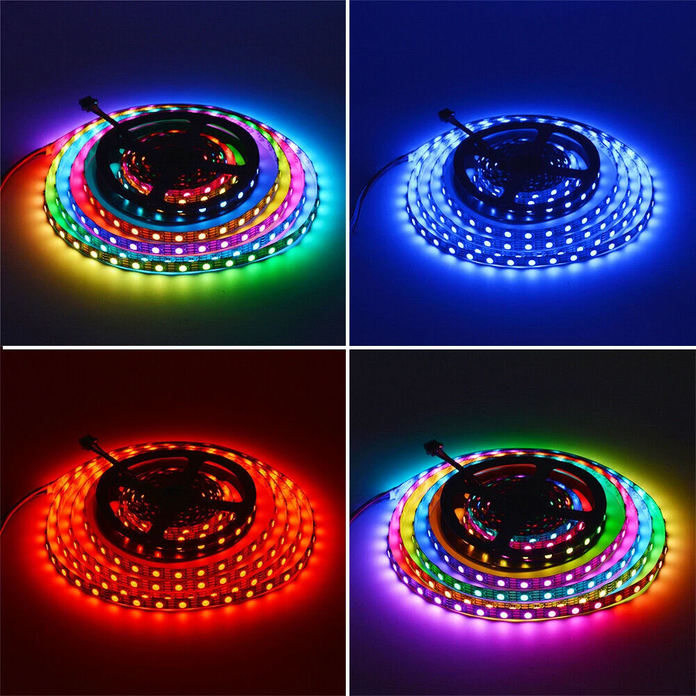 Модернизированный WS2815 WS2813 адресуемый 5050 RGB светодиодный светильник 5 в DC 12 В светодиодный 30 светодиодный/м 60 Светодиодный/м 144 светодиодный/м светодиодный гибкий светильник s