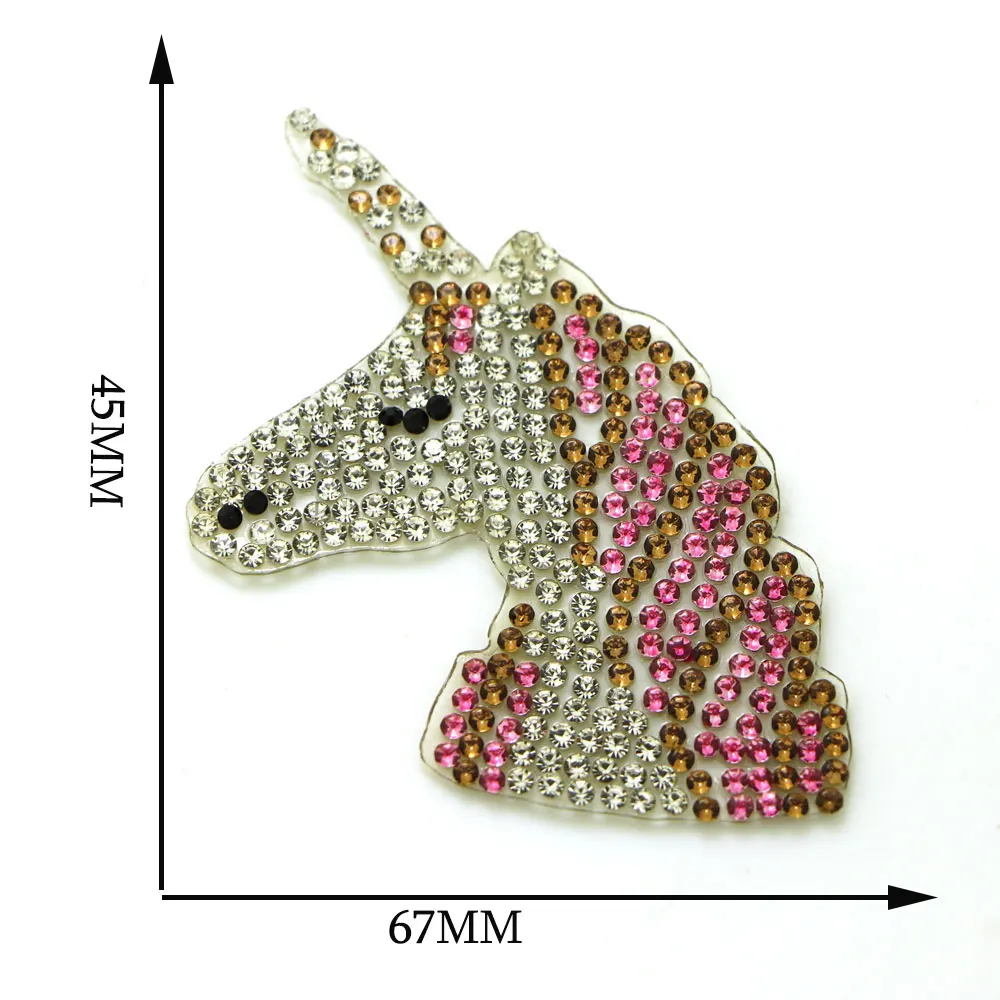 Rosa Herz Unicron Blume Hot fix Strass Eisen auf Kristall Patch Badage Frauen Kleidung Braut Hochzeit Kleid Zubehör Applique – Detail 6