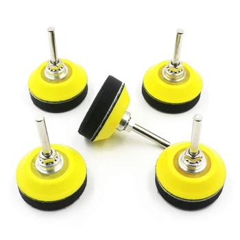 

HHO-5 Pack 2 Inch (50Mm) Hook and Loop Sanding Pad for Sanding Discs with 1/4 Inches Shank Drill Attachment and Soft Foam Layer