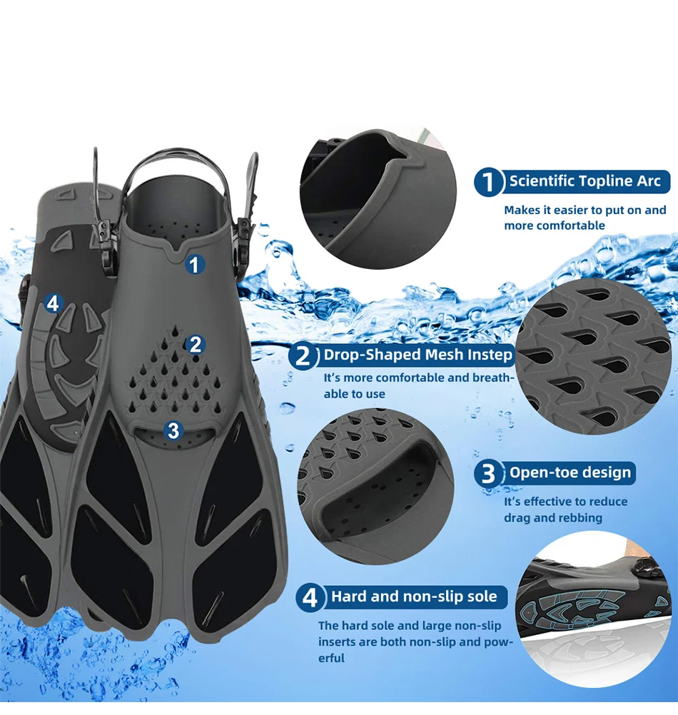 Adjustable Swimming Fins for enhanced swimming performance8