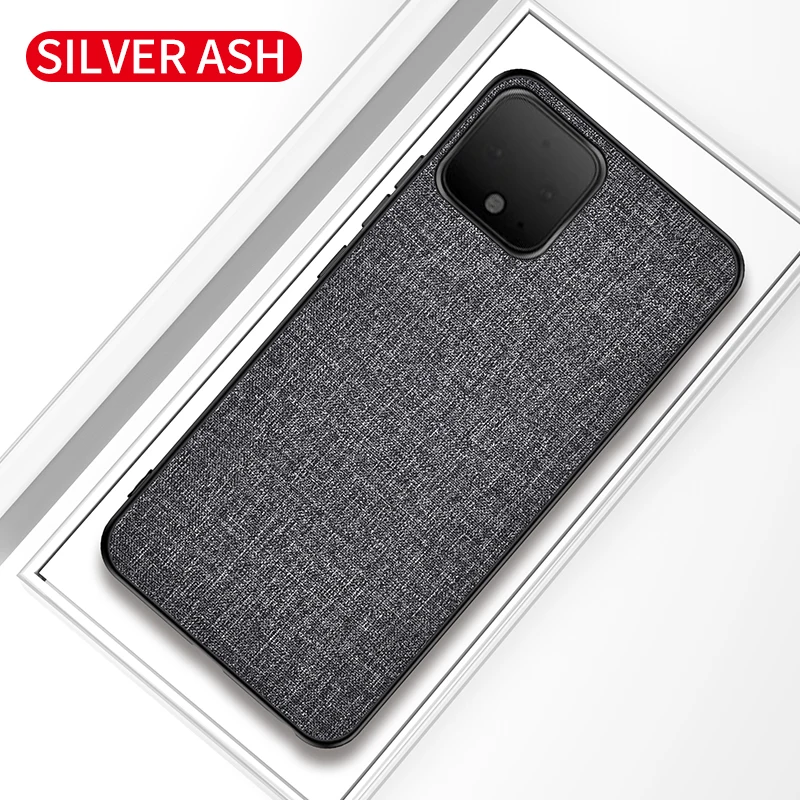 Gray Тканевый жесткий чехол из поликарбоната для Google pixel 4 XL чехол для телефона мягкий ТПУ бампер задняя крышка для Google pixel 3A XL 4 противоударный чехол - Цвет: Gray