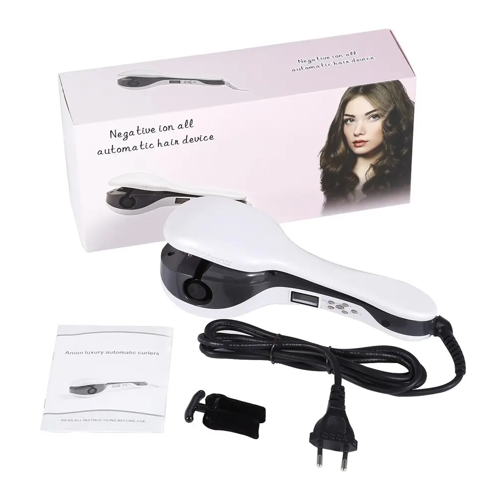 White Professional Magic Negative Ion Hair Curler All Automatic Hair Rollers Anion Luxury Hair Curlers Rollers Styling Tools