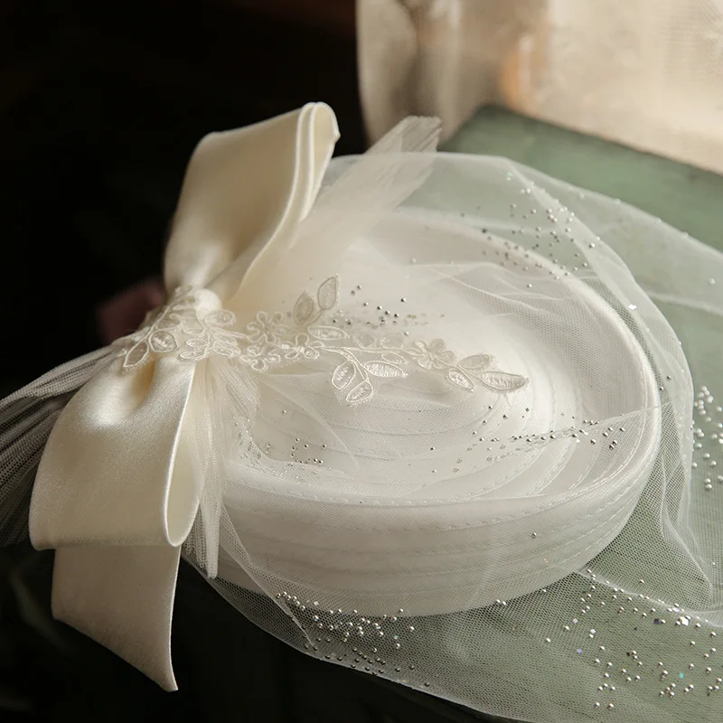 Nzuk casamento da noiva branco fascinator chique