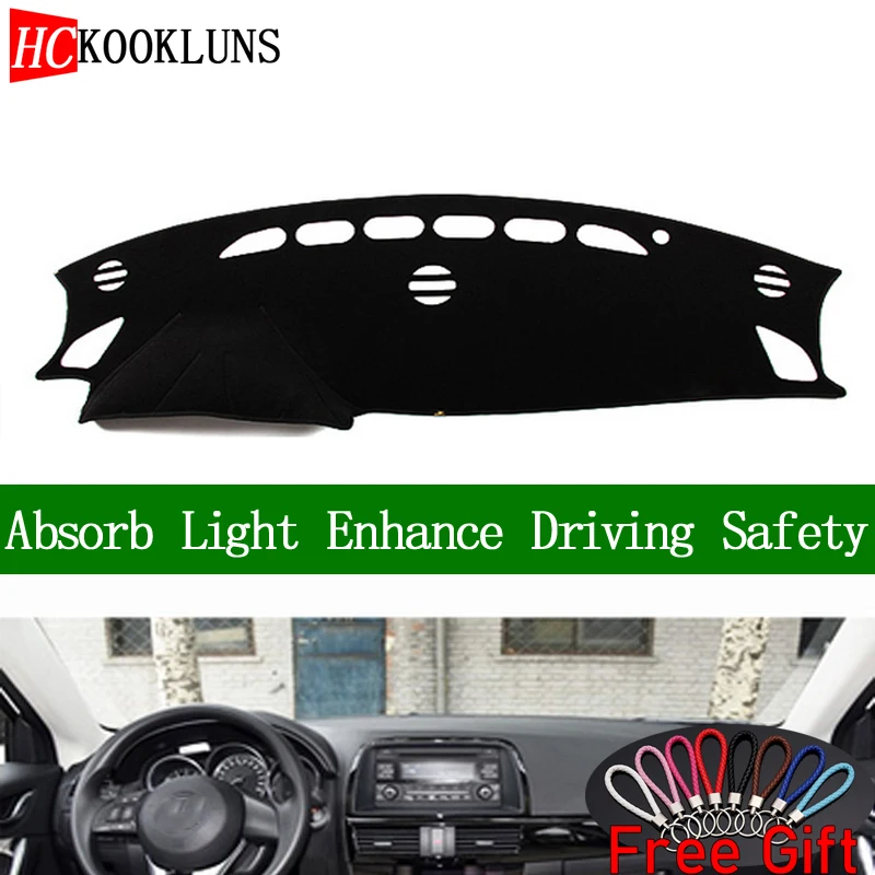 

Для mazda cx-5 CX5 2013 2014 2015 2016 крышка приборной панели козырек от солнца нескользящий коврик для приборной панели коврик ковер наклейки для автомобиля аксессуары для интерьера