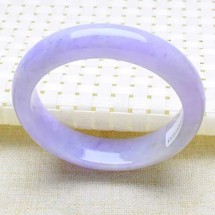 

Send Certificate Natural Burmese Jade A-Light Purple 54-64mm Bracelet Elegant Princess Bracelet Send Mom to Girlfriend