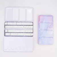 48 GridsPalette Painting Storage Iron Tins Paint Tray Box with Half and Full Pans For Watercolor/Oil/ Acrylic 2
