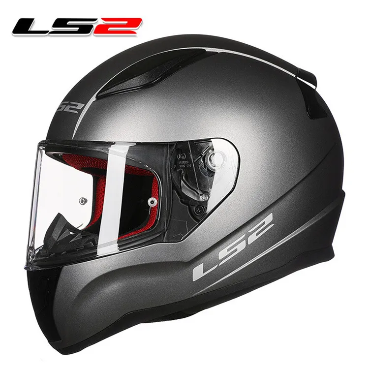 LS2 FF353 гоночный Полнолицевой мотоциклетный шлем Capacete Casco Moto cask руля туристические шлемы caski Motocyklowe - Цвет: Серый