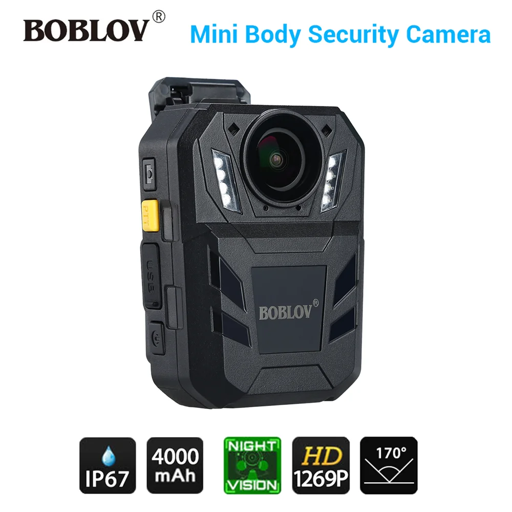 

BOBLOV WA7-D Mini Camera HD 1296P Wearable Camera IR Video Recorder Security Cam Remote Control IR DVR cam A7LA50 Police Camera