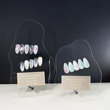 

Transparent/Matte Acrylic Nail Art Irregular Shape Color Display Board Matte Nail Works Background props Nail Tools