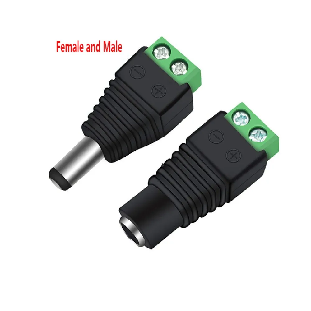 10 Pairs DC 5-24V Power Plug Female Male 5.5mm x 2.1mm Jack Adapter Connectors Set For CCTV Camera Led Light Connector