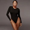 New O Neck Long Sleeve Solid White Sexy Bodysuit Women Black Autumn Winter Body Top Gray Lady Streetwear Bodysuits clothes suit 4
